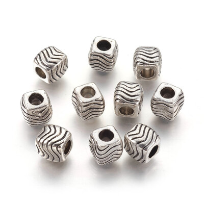 Tibetan Style Alloy European Beads Large Hole Beads Lead Free&Nickel Fee&Cadmium Free Cube Antique Silver 10x9mm
Tibetan Style Alloy European Beads Large Hole Beads Lead Free&Nickel Fee&Cadmium Free Cube Antique Silver 10x9mm