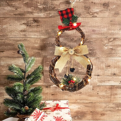 Hot Christmas Wreath With Battery Powered LED Light String Front Door Hanging Garland Holiday Home Decorations
Hot Christmas Wreath With Battery Powered LED Light String Front Door Hanging Garland Holiday Home Decorations