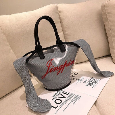 Transparent bag handbags new 2019 spring&summer wild handbag fashion Korean version of the large-capacity single shoulder mother bag
Transparent bag handbags new 2019 spring&summer wild handbag fashion Korean version of the large-capacity single shoulder mother bag