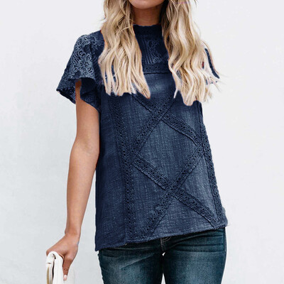 Nomeni Womens Lace Patchwork Flare Ruffles Short Sleeve Cotton Shirt Blouse Top Plus
Nomeni Womens Lace Patchwork Flare Ruffles Short Sleeve Cotton Shirt Blouse Top Plus