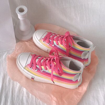Angel rainbow shoes high uppers canvas shoes women Hyun Yafeng shoes network celebrity ins super hot Korean version 2019 trendy sh
Angel rainbow shoes high uppers canvas shoes women Hyun Yafeng shoes network celebrity ins super hot Korean version 2019 trendy sh