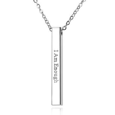Custom Personalized Vertical Bar Necklace Four Sides Engraved Date Name Pendant Necklace for Women Men Birthday Anniversary Gift
Custom Personalized Vertical Bar Necklace Four Sides Engraved Date Name Pendant Necklace for Women Men Birthday Anniversary Gift