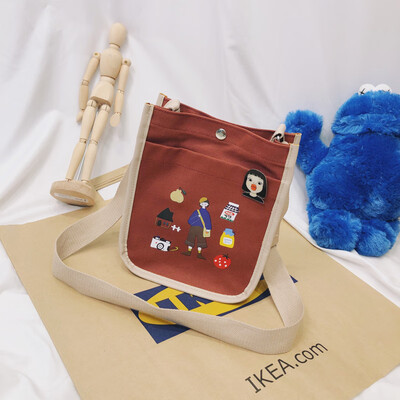 Ins Sufeng slanted bag Japanese students feel old girl canvas summer one shoulder bag
Ins Sufeng slanted bag Japanese students feel old girl canvas summer one shoulder bag