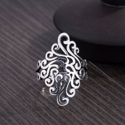 Adjustable Retro Antique Silver Hollow Flower Tree Leaf Female Ring Fashion Accessories Jewelry
Adjustable Retro Antique Silver Hollow Flower Tree Leaf Female Ring Fashion Accessories Jewelry
