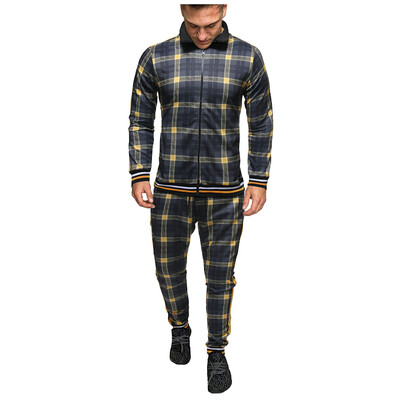 Toponeto Mens Autumn Plaid Printed Zipper Sweatshirt Top Pants Sets Sports Suit Tracksuit
Toponeto Mens Autumn Plaid Printed Zipper Sweatshirt Top Pants Sets Sports Suit Tracksuit