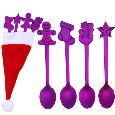 Toponeto 4PCS Christmas Colorful Spoon Handle Spoons Flatware Ice Cream Drinking Tools BK
Toponeto 4PCS Christmas Colorful Spoon Handle Spoons Flatware Ice Cream Drinking Tools BK