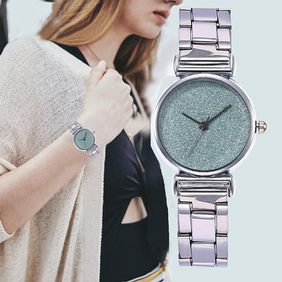 RM Women Alloy Steel Belt Casual Watch Geneva Simple Steel Belt Watch