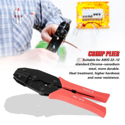 Greensen Ratchet Bare Terminals Crimp Plier Hand Cable Stripper Wire Crimping Tool AWG 22-12
Greensen Ratchet Bare Terminals Crimp Plier Hand Cable Stripper Wire Crimping Tool AWG 22-12