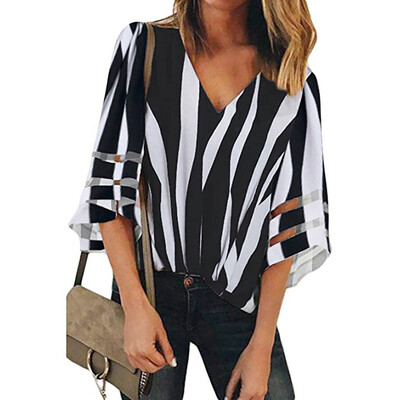 Starmoon Womens Lady Stripe Splice V Neck Lace Patchwork Blouse Casual Loose Shirt Tops
Starmoon Womens Lady Stripe Splice V Neck Lace Patchwork Blouse Casual Loose Shirt Tops