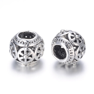 Alloy European Beads Rondelle Large Hole Beads Hollow Antique Silver 105x9mm Hole 45mm
Alloy European Beads Rondelle Large Hole Beads Hollow Antique Silver 105x9mm Hole 45mm