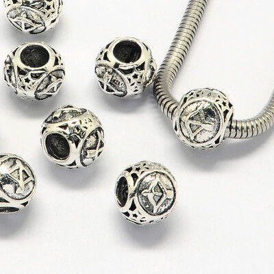 Alloy European Beads Large Hole Rondelle Beads with ConstellationZodiac Sign Antique Silver Sagittarius 105x9mm
Alloy European Beads Large Hole Rondelle Beads with ConstellationZodiac Sign Antique Silver Sagittarius 105x9mm
