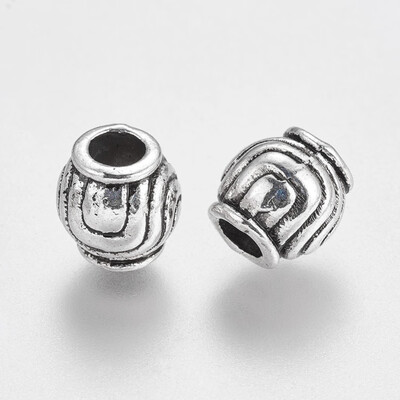 Tibetan Style European Large Hole Barrel Beads Lead Free&Cadmium Free Antique Silver 9mm in diameter 9mm thick hole 4mm
Tibetan Style European Large Hole Barrel Beads Lead Free&Cadmium Free Antique Silver 9mm in diameter 9mm thick hole 4mm