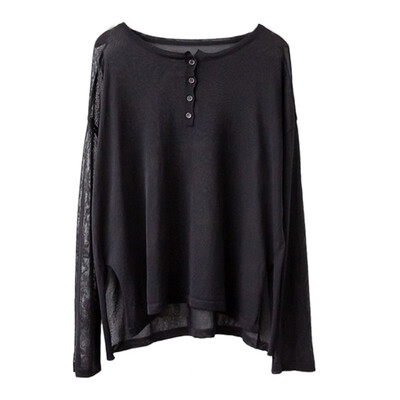Women T Shirt 2019 Autumn Fashion O-Neck Button Long Sleeve T-shirt Thin Solid Casual Loose Female Tops
Women T Shirt 2019 Autumn Fashion O-Neck Button Long Sleeve T-shirt Thin Solid Casual Loose Female Tops