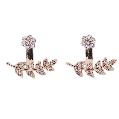 Arrival Gold Branch Jade Leaf Alloy Diamond Earrings
Arrival Gold Branch Jade Leaf Alloy Diamond Earrings