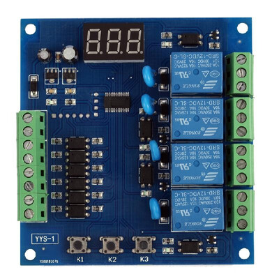 Programmable DC12V 4-Channel Relay Module PLC Board Digital Adjustment Signal Trigger Delay Timer Switch Control
Programmable DC12V 4-Channel Relay Module PLC Board Digital Adjustment Signal Trigger Delay Timer Switch Control