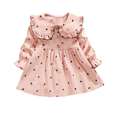 Spring Autumn Baby Kids Girls Polka Dot Printed Long Sleeve Dress Kids Doll Collar Button Solid Color Cotton Comfortable Dresses
Spring Autumn Baby Kids Girls Polka Dot Printed Long Sleeve Dress Kids Doll Collar Button Solid Color Cotton Comfortable Dresses