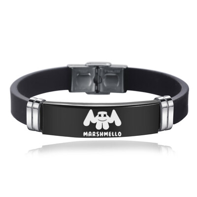 4 Styles Marshmello Dj Silicone Charm Bracelet Bangles Stainless Steel Engrave Souvenir Jewelry Gifts
4 Styles Marshmello Dj Silicone Charm Bracelet Bangles Stainless Steel Engrave Souvenir Jewelry Gifts
