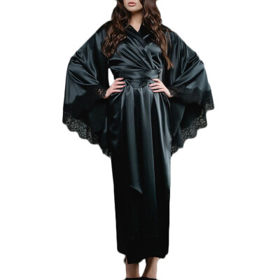 Toponeto Women Sexy Lace Satin Kimono Long Robe Bathrobe Lingerie Sleepwear Belt Pajamas
Toponeto Women Sexy Lace Satin Kimono Long Robe Bathrobe Lingerie Sleepwear Belt Pajamas