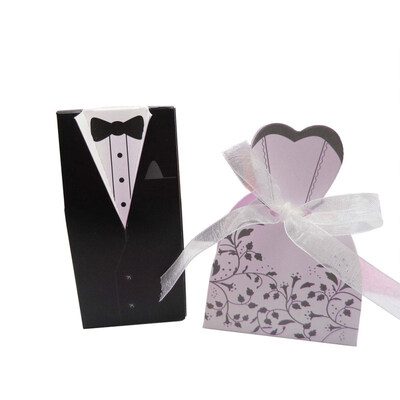 100pcsset Bride And Groom Dresses Wedding Candy Box Gifts Favor Box Wedding Bonbonniere DIY Event Party Supplies
100pcsset Bride And Groom Dresses Wedding Candy Box Gifts Favor Box Wedding Bonbonniere DIY Event Party Supplies