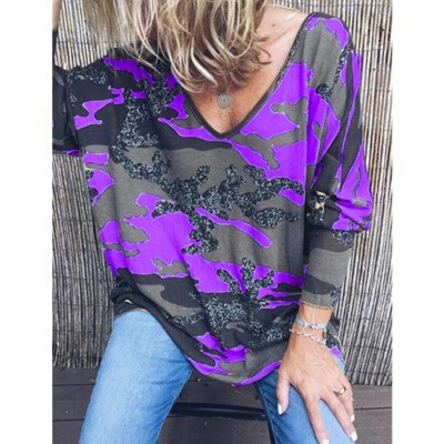 2019 Europe&America AliExpress autumn wish hot new womens V-neck print long-sleeved T-shirt casual loose Europe XXXXL
2019 Europe&America AliExpress autumn wish hot new womens V-neck print long-sleeved T-shirt casual loose Europe XXXXL