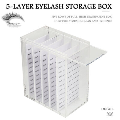 5 Layers Clear Eyelash Storage Box Makeup Organizer False Eyelashes Glue Pallet Holders Grafting Eyelashes Extension Tool
5 Layers Clear Eyelash Storage Box Makeup Organizer False Eyelashes Glue Pallet Holders Grafting Eyelashes Extension Tool