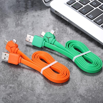 3 in 1 Charging Cable Data Cable Lighting Noodle Cables Multifunctional Mobile Phone Charging Cable 1M with LightningMicro USBTy
3 in 1 Charging Cable Data Cable Lighting Noodle Cables Multifunctional Mobile Phone Charging Cable 1M with LightningMicro USBTy