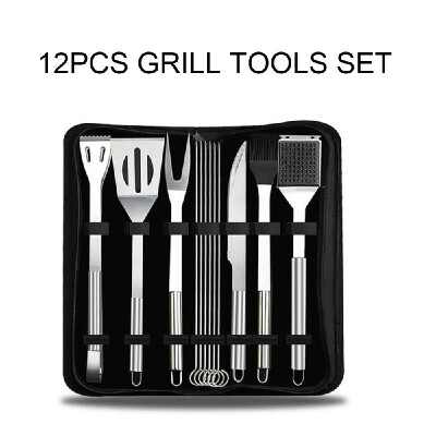 12pcs BBQ Grill Tools Set Professional Grill Accessories Spatula Fork Basting Brush Tongs Stainless Steel Grill Barbecue Cook Acce
12pcs BBQ Grill Tools Set Professional Grill Accessories Spatula Fork Basting Brush Tongs Stainless Steel Grill Barbecue Cook Acce