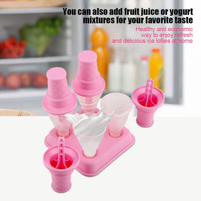 Greensen 4Pcs Ice Cream Cone Molds Reusable Ice Lolly Freeze Desserts Mould Making Tool
Greensen 4Pcs Ice Cream Cone Molds Reusable Ice Lolly Freeze Desserts Mould Making Tool