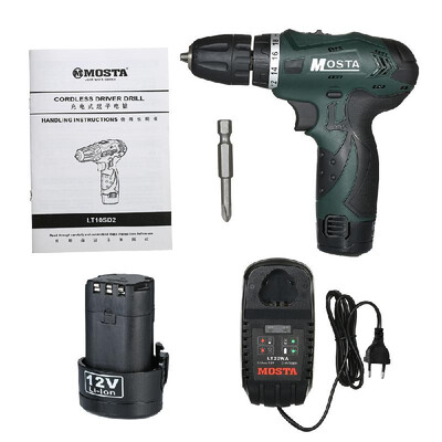 MOSTA 12V 180W Electric Drill Rechargeable Cordless Drill Kit 1500mAh Li-ion Battery 30Nm 1300rpm LED Lighting Multi-functional P
MOSTA 12V 180W Electric Drill Rechargeable Cordless Drill Kit 1500mAh Li-ion Battery 30Nm 1300rpm LED Lighting Multi-functional P