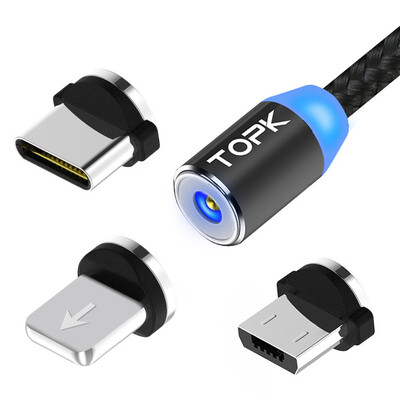 TOPK R-Line2 1M LED Magnetic Nylon Braided Cable 3-in-1 cable for Micro USB Cable & Type C Cable & iPhone Cable
TOPK R-Line2 1M LED Magnetic Nylon Braided Cable 3-in-1 cable for Micro USB Cable & Type C Cable & iPhone Cable