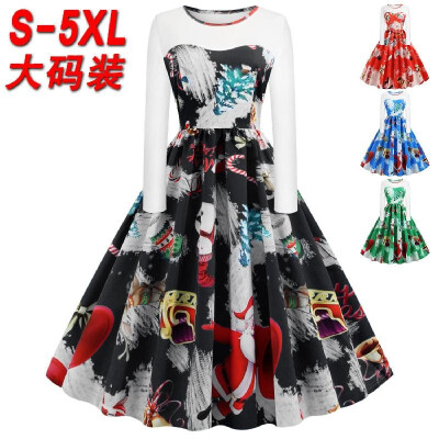 F5356 cross-border Christmas explosions autumn&winter round neck long-sleeved solid color upper body hit color Santa Claus swi
F5356 cross-border Christmas explosions autumn&winter round neck long-sleeved solid color upper body hit color Santa Claus swi
