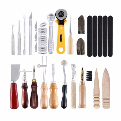 Professional 24pcs Leather Craft Tools Kit Hand Leathercraft Accessories Leather Making Tool Set
Professional 24pcs Leather Craft Tools Kit Hand Leathercraft Accessories Leather Making Tool Set