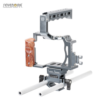 SEVENOAK SK-A7C1 Professional Video DSLR Camera Cage Kit with Top Handle Grip Shoe Mount 15mm Rods for Sony A7 A7S A7R A7 II A
SEVENOAK SK-A7C1 Professional Video DSLR Camera Cage Kit with Top Handle Grip Shoe Mount 15mm Rods for Sony A7 A7S A7R A7 II A