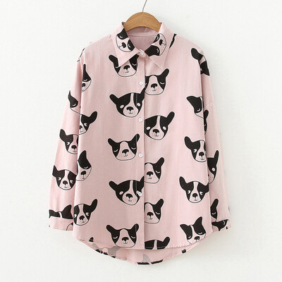 Tailored Women Autumn Long Sleeve Cartoon Dog Print Loose Button Shirt Casual Blouse Tops
Tailored Women Autumn Long Sleeve Cartoon Dog Print Loose Button Shirt Casual Blouse Tops