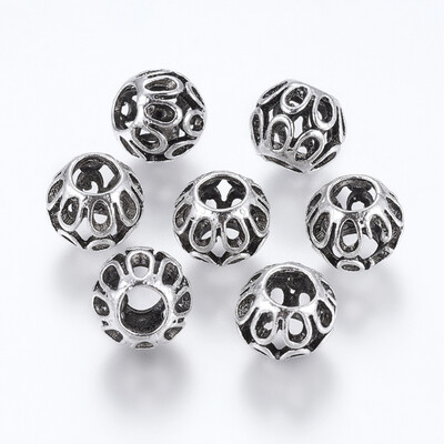 Tibetan Style Alloy European Beads Large Hole Beads Rondelle Antique Silver 10x9mm Hole 45mm
Tibetan Style Alloy European Beads Large Hole Beads Rondelle Antique Silver 10x9mm Hole 45mm