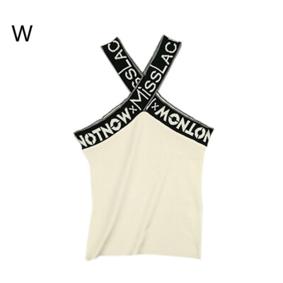 Summer Women Sexy Tank Top Casual letter printing Hanging Neck Straps Tube Top Sleeveless Wrapped Chest Vest Camisolas peonza
Summer Women Sexy Tank Top Casual letter printing Hanging Neck Straps Tube Top Sleeveless Wrapped Chest Vest Camisolas peonza