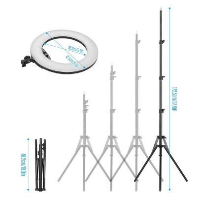 18 Inch Dimmable SMD LED Ring Light Kit 48W Stepless Brightess Adjustment 3200K-5600K Lighting Ringlight with Tripod Stand Carryin
18 Inch Dimmable SMD LED Ring Light Kit 48W Stepless Brightess Adjustment 3200K-5600K Lighting Ringlight with Tripod Stand Carryin