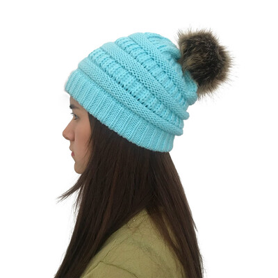Tailored Women Autumn Winter Outdoor Faux Fur Ball Hats Crochet Knit Holey Beanie Cap
Tailored Women Autumn Winter Outdoor Faux Fur Ball Hats Crochet Knit Holey Beanie Cap