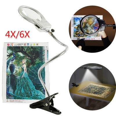Magnifier with LED Light for Diamond Painting Cross Stitch Tool Accessory Desktop Reading Illuminating Light
Magnifier with LED Light for Diamond Painting Cross Stitch Tool Accessory Desktop Reading Illuminating Light