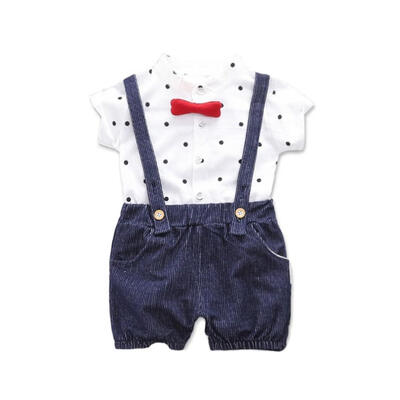 Baby Clothes Summer Baby Boys Short Sleeve Polka Dot Print Tops ShirtsStrap Shorts Casual Outfits Sets
Baby Clothes Summer Baby Boys Short Sleeve Polka Dot Print Tops ShirtsStrap Shorts Casual Outfits Sets