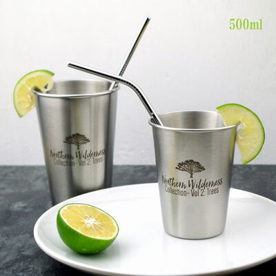 500ml Simple Stainless Steel Juice Beer Water Cup Unbreakable Stackable Pint Mugs Juice Mug Coffee Cup Drinking Cups
500ml Simple Stainless Steel Juice Beer Water Cup Unbreakable Stackable Pint Mugs Juice Mug Coffee Cup Drinking Cups