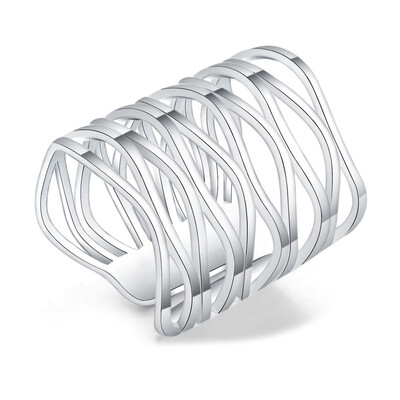 Stylish Unisex Mesh Open Weave Metal Ring Korea Style Ring Electroplating Silver Rings
Stylish Unisex Mesh Open Weave Metal Ring Korea Style Ring Electroplating Silver Rings