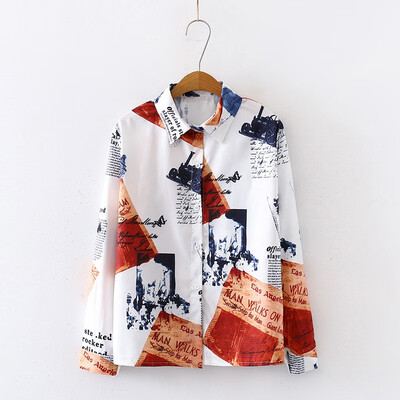 Ins Hot Women Shirt Loose Personality Printed Long Sleeve Blouse Female White Orange Vintage Tops&Blouses
Ins Hot Women Shirt Loose Personality Printed Long Sleeve Blouse Female White Orange Vintage Tops&Blouses