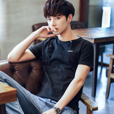 Men Casual Short Sleeve Bottoming Round Collar T-shirt Solid Color Simple Letter Print Loose Tops
Men Casual Short Sleeve Bottoming Round Collar T-shirt Solid Color Simple Letter Print Loose Tops