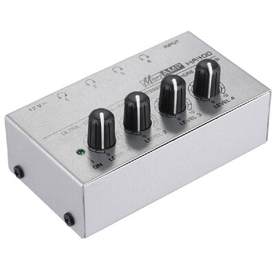 HA400 Ultra-compact 4 Channels Mini Audio Stereo Headphone Amplifier with Power Adapter
HA400 Ultra-compact 4 Channels Mini Audio Stereo Headphone Amplifier with Power Adapter