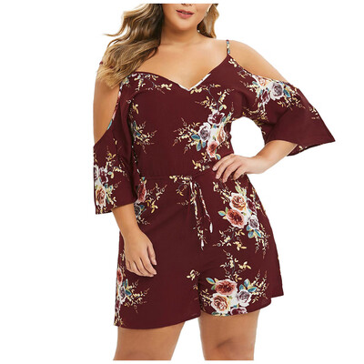 Gobestart Plus Size Women V-Neck Cold Shouder Camis Short Sleeve Printed Jumpsuit Bodysuit
Gobestart Plus Size Women V-Neck Cold Shouder Camis Short Sleeve Printed Jumpsuit Bodysuit