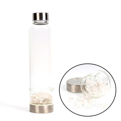 HOT SALE Natural Quartz Crystal Glass Water Bottle Gema Point Crystal Wand Healing Reiki Healing Glass Bottle
HOT SALE Natural Quartz Crystal Glass Water Bottle Gema Point Crystal Wand Healing Reiki Healing Glass Bottle