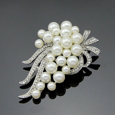 Fashion Wedding Faux Pearl Crystal Flower Brooch Pin Silver Plated Bridal Jewelry Gift
Fashion Wedding Faux Pearl Crystal Flower Brooch Pin Silver Plated Bridal Jewelry Gift