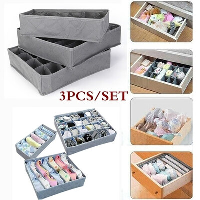 3pcslot 3 In 1 Storage Box Container Drawer Divider Lidded Closet Boxes for Ties Socks Bra Underwear Organizer
3pcslot 3 In 1 Storage Box Container Drawer Divider Lidded Closet Boxes for Ties Socks Bra Underwear Organizer