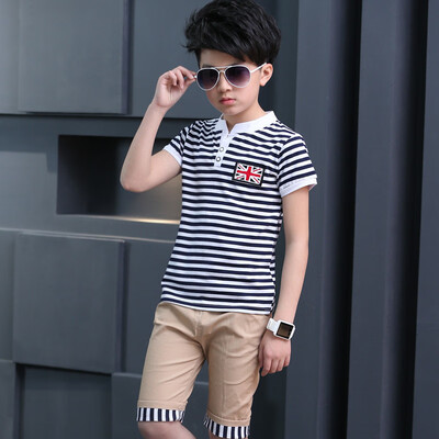 Summer Kids Boys Short Sleeve Striped Print Tops Blouse ShirtsShorts Children Casual Outfits Sets
Summer Kids Boys Short Sleeve Striped Print Tops Blouse ShirtsShorts Children Casual Outfits Sets